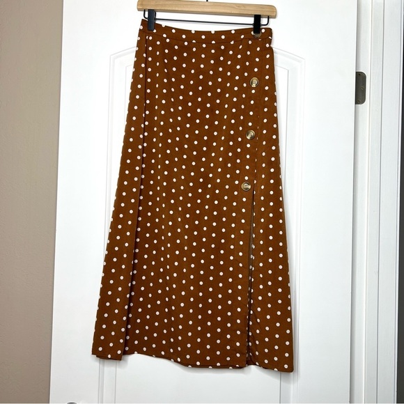 Nasty Gal dots of luck polka dot midi skirt size 4 - Picture 3 of 8